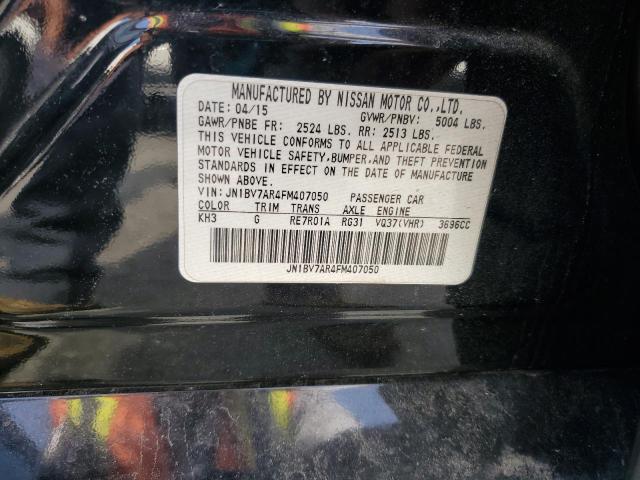 JN1BV7AR4FM407050 - 2015 INFINITI Q50 BASE BLACK photo 12