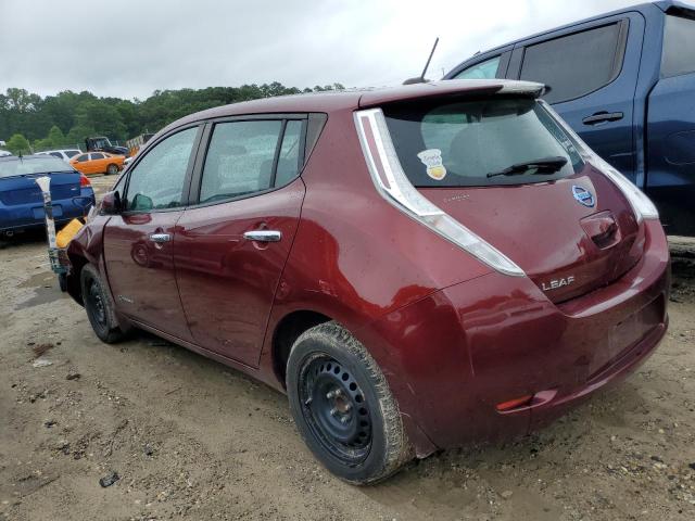 1N4BZ0CP6HC310306 - 2017 NISSAN LEAF S MAROON photo 2