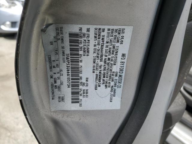 1FAFP53U66A105734 - 2006 FORD TAURUS SE BLACK photo 12