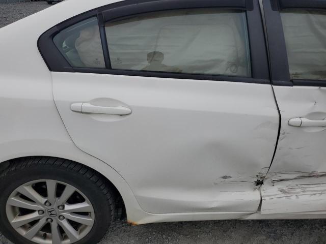 2HGFB2F9XCH060908 - 2012 HONDA CIVIC EXL WHITE photo 10