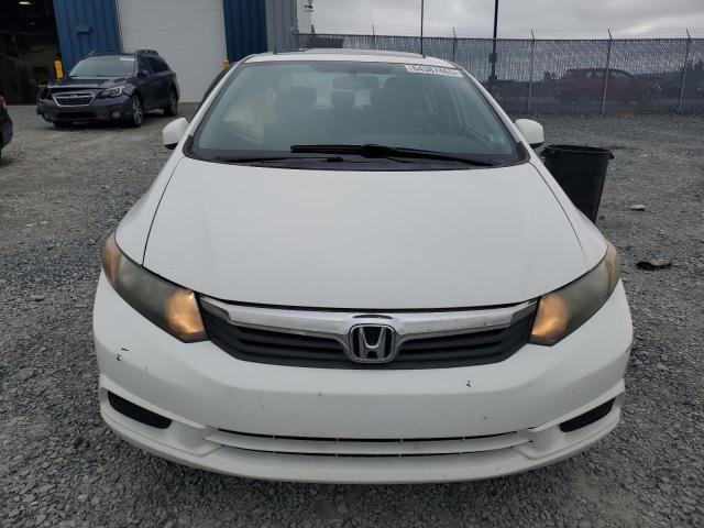 2HGFB2F9XCH060908 - 2012 HONDA CIVIC EXL WHITE photo 5