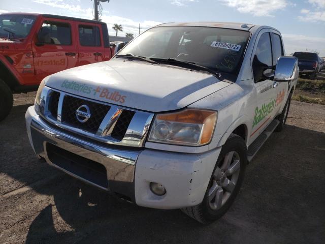 1N6BA0ED8BN306576 - 2011 NISSAN TITAN S WHITE photo 2