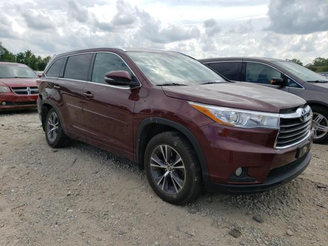 5TDJKRFH2GS300520 - 2016 TOYOTA HIGHLANDER XLE Bordo foto 4