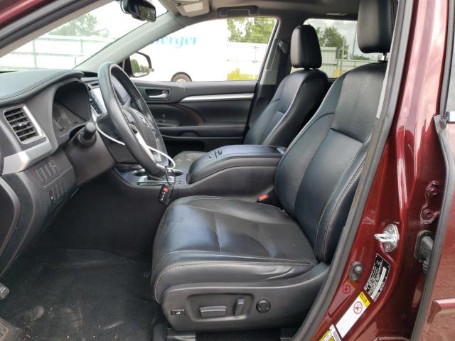 5TDJKRFH2GS300520 - 2016 TOYOTA HIGHLANDER XLE Bordo foto 7