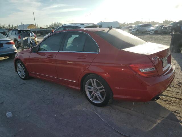 WDDGF4HB7DG085481 - 2013 MERCEDES-BENZ C 250 RED photo 2