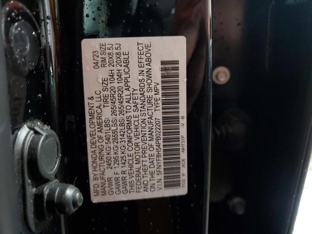 5FNYF8H54PB022207 - 2023 HONDA PASSPORT EXL Negro foto 14
