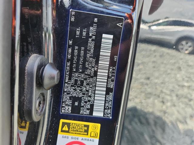 5TDKKRFH1GS163266 - 2016 TOYOTA HIGHLANDER XLE შავი ფოტო 13