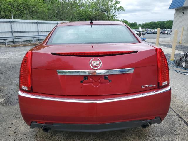 1G6DG577180160402 - 2008 CADILLAC CTS RED photo 6