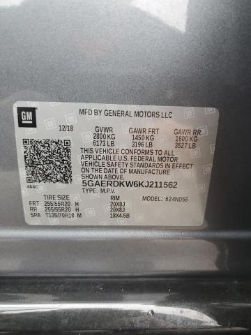 5GAERDKW6KJ211562 - 2019 BUICK ENCLAVE AVENIR GRAY photo 13