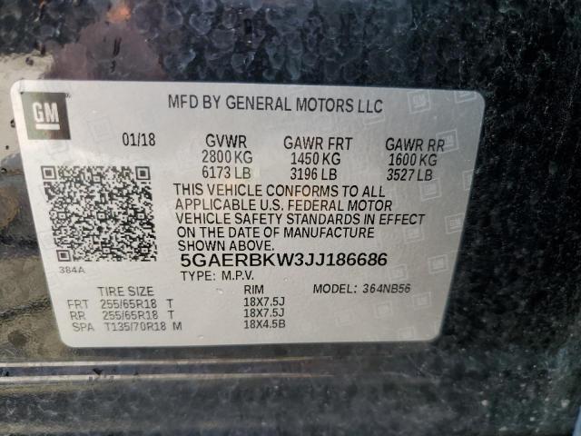 5GAERBKW3JJ186686 - 2018 BUICK ENCLAVE ESSENCE 黑色 照片 13