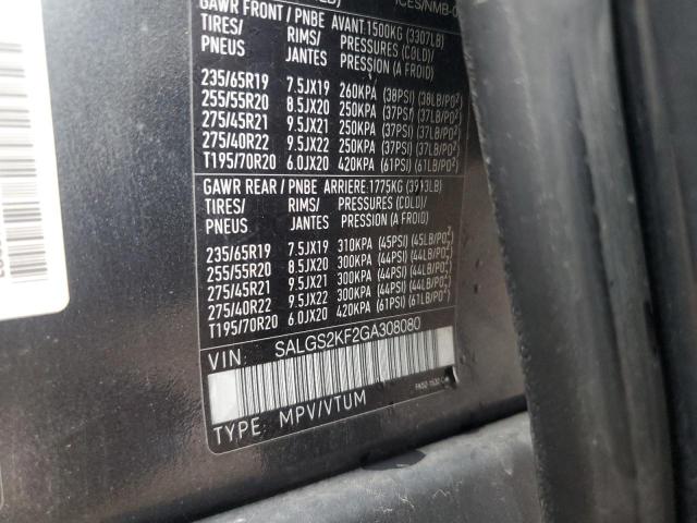 SALGS2KF2GA308080 - 2016 LAND ROVER RANGE ROVE HSE CHARCOAL photo 12