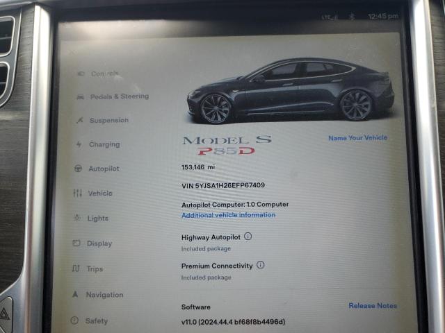5YJSA1H26EFP67409 - 2014 TESLA MODEL S 灰色 照片 9