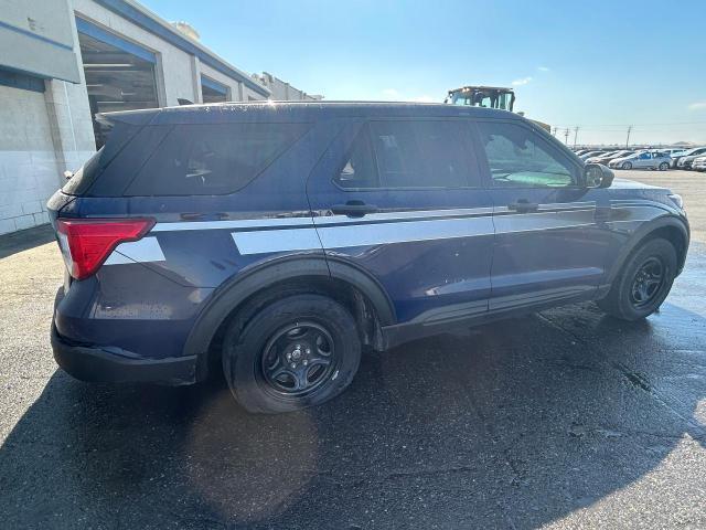 1FM5K8AC4NGA19359 - 2022 FORD EXPLORER POLICE INTERCEPTOR Көк фото 3