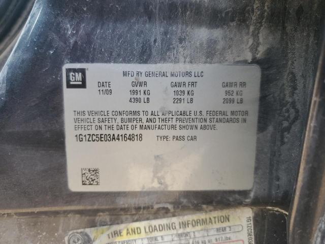 1G1ZC5E03A4164818 - 2010 CHEVROLET MALIBU 1LT 棕色 照片 12