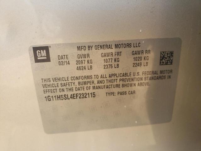 1G11H5SL4EF232115 - 2014 CHEVROLET MALIBU LTZ ოქროსფერი ფოტო 12