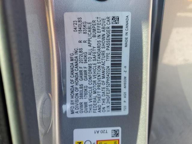 2HGFE2F52PH542024 - 2023 HONDA CIVIC SPORT 银色 照片 13