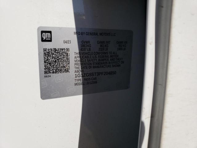1G1ZG5ST3PF204850 - 2023 CHEVROLET MALIBU RS WHITE photo 12
