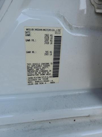 1N4BL4CV3NN355128 - 2022 NISSAN ALTIMA SR 白色 照片 12