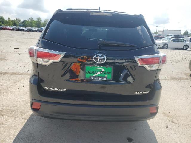 5TDJKRFH6ES066041 - 2014 TOYOTA HIGHLANDER XLE შავი ფოტო 6