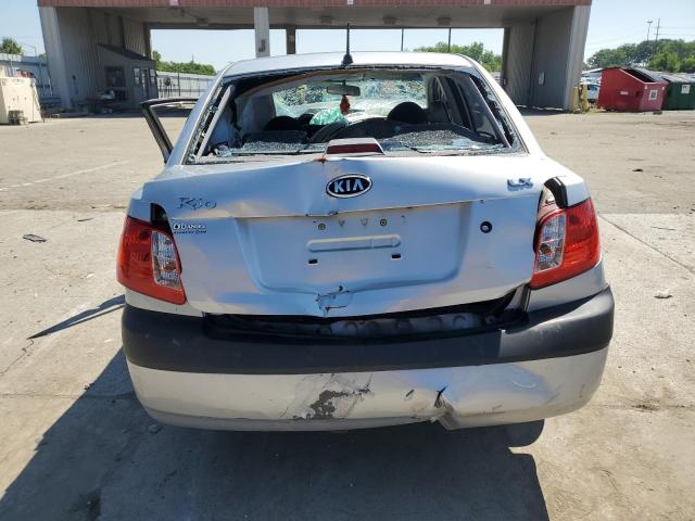 KNADE123676256311 - 2007 KIA RIO BASE SILVER photo 6