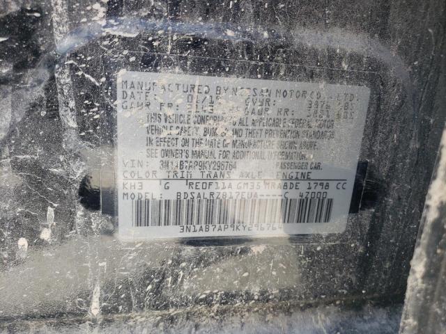 3N1AB7AP9KY296764 - 2019 NISSAN SENTRA S შავი ფოტო 12