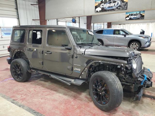 1C4JJXP62NW171003 - 2022 JEEP WRANGLER U SAHARA 4XE GRAY photo 4