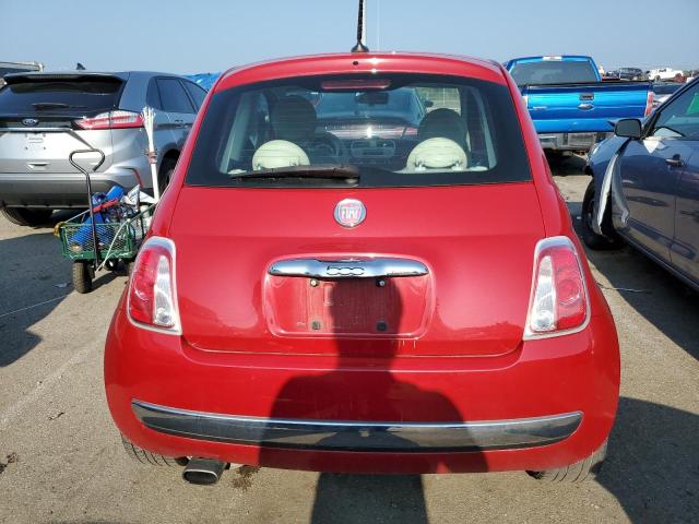 3C3CFFCR7CT117871 - 2012 FIAT 500 LOUNGE RED photo 6