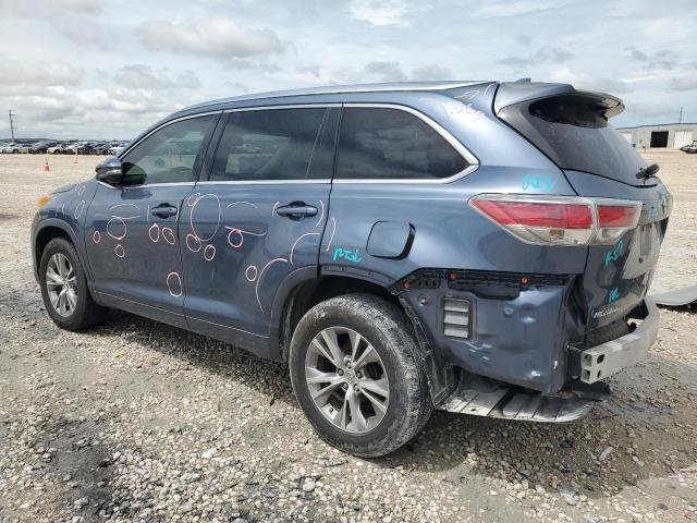 5TDKKRFH3ES017397 - 2014 TOYOTA HIGHLANDER XLE Mavi foto 2