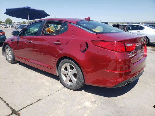 5XXGM4A76FG464875 - 2015 KIA OPTIMA LX RED photo 2