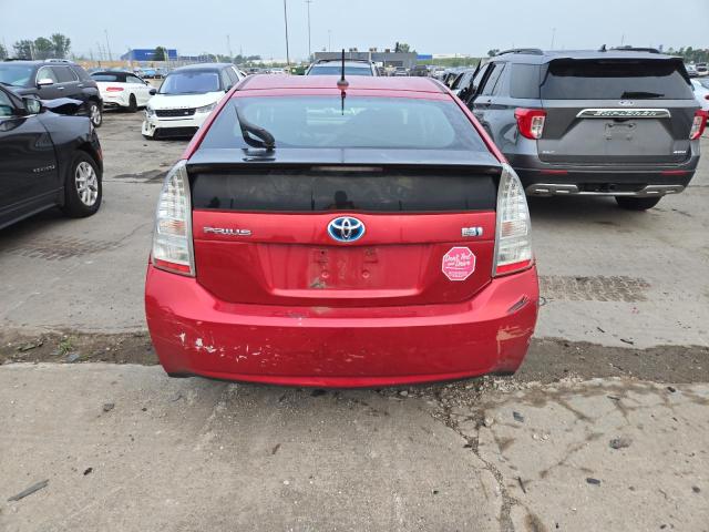 JTDKN3DU4A5155597 - 2010 TOYOTA PRIUS RED photo 6