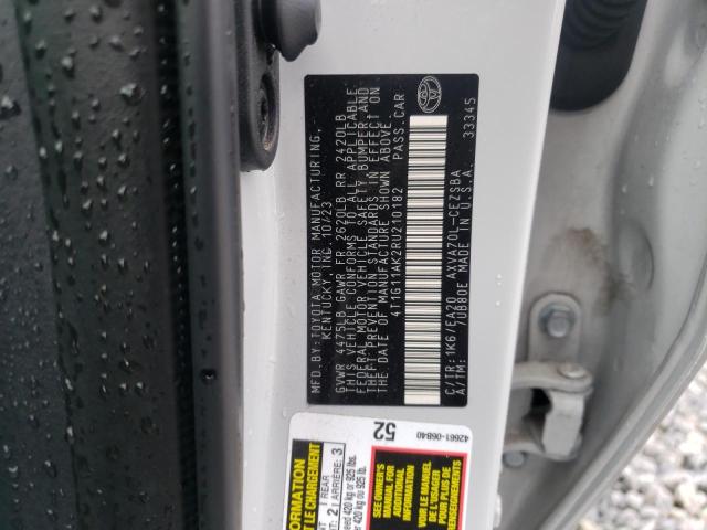 4T1G11AK2RU210182 - 2024 TOYOTA CAMRY SE NIGHT SHADE WHITE photo 13