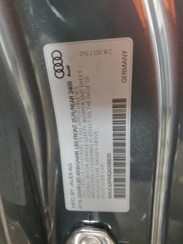 WAUC4AFR4GA008830 - 2016 AUDI S5 PREMIUM PLUS GRAY photo 12