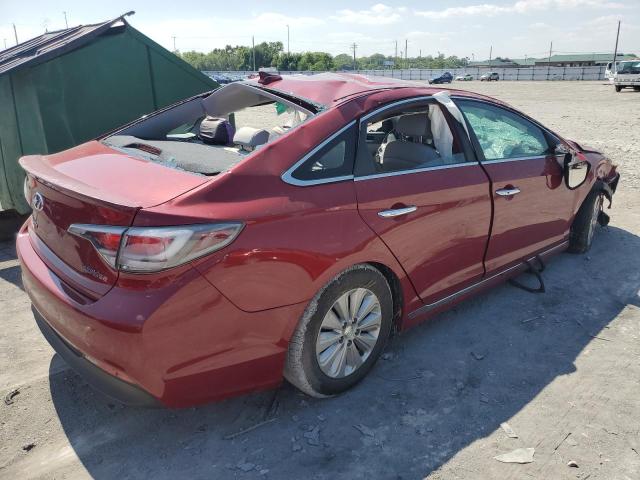 KMHE24L16GA010821 - 2016 HYUNDAI SONATA HYBRID RED photo 3