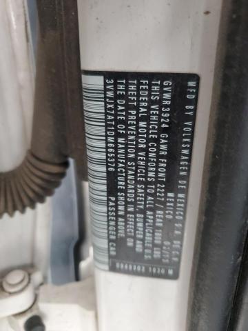 3VWJX7AT1DM665376 - 2013 VOLKSWAGEN BEETLE WHITE photo 14