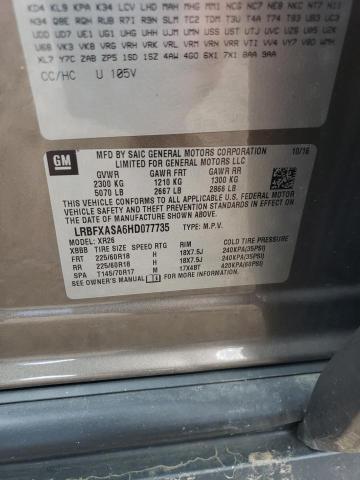 LRBFXASA6HD077735 - 2017 BUICK ENVISION PREFERRED BROWN photo 12