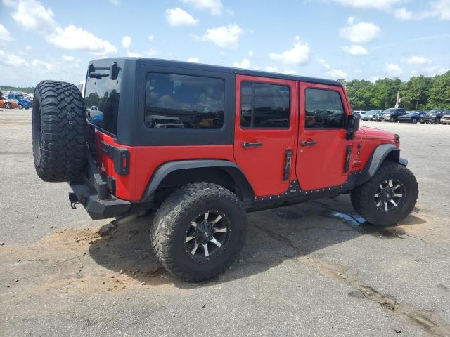 1C4BJWDG6EL327007 - 2014 JEEP WRANGLER U SPORT RED photo 3