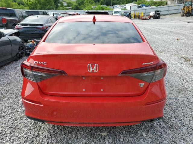 2HGFE2F58SH531425 - 2025 HONDA CIVIC SPORT RED photo 6