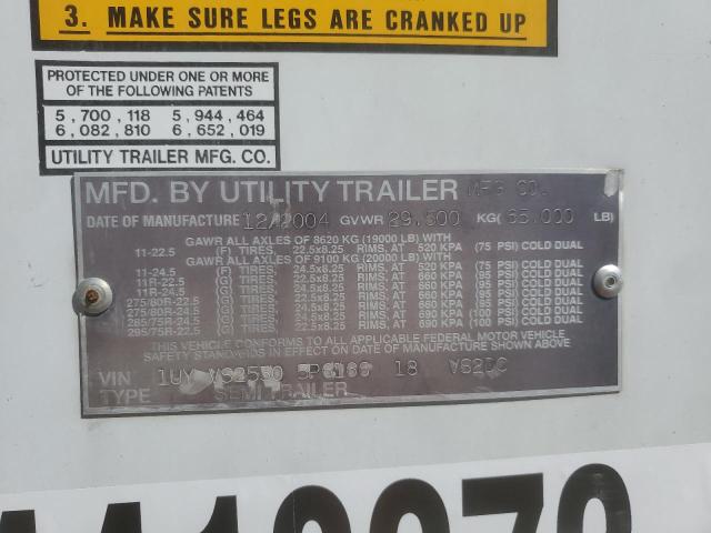 1UYVS25305P616618 - 2005 UTILITY TRAILER WHITE photo 10
