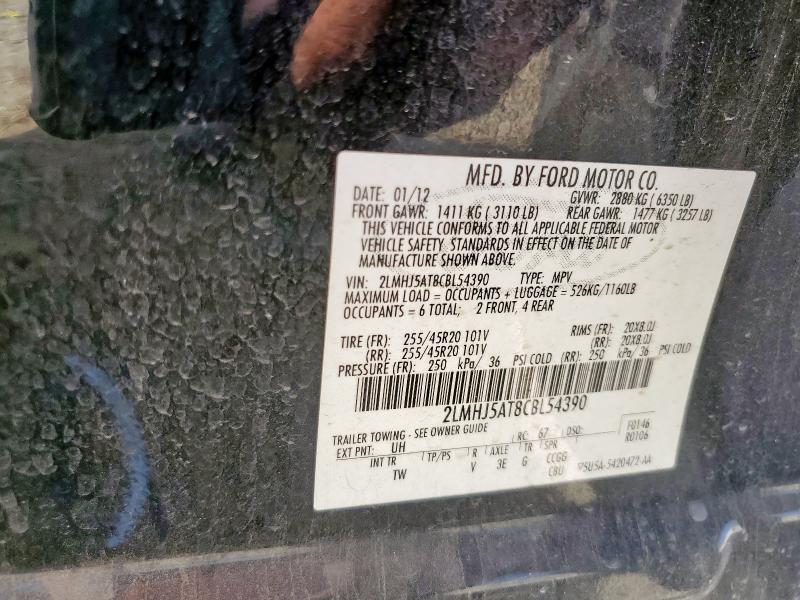 2LMHJ5AT8CBL54390 - 2012 LINCOLN MKT Negro foto 13