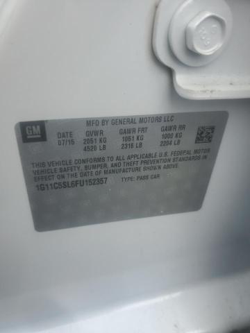 1G11C5SL6FU152357 - 2015 CHEVROLET MALIBU 1LT 白色 照片 12