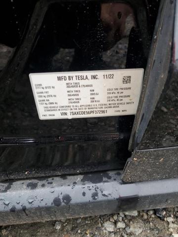 7SAXCDE56PF372961 - 2023 TESLA MODEL X 黑色 照片 12