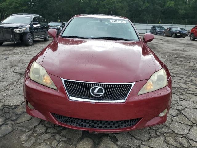 JTHBK262775034116 - 2007 LEXUS IS 250 RED photo 5