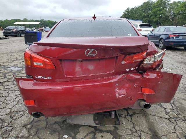 JTHBK262775034116 - 2007 LEXUS IS 250 RED photo 6