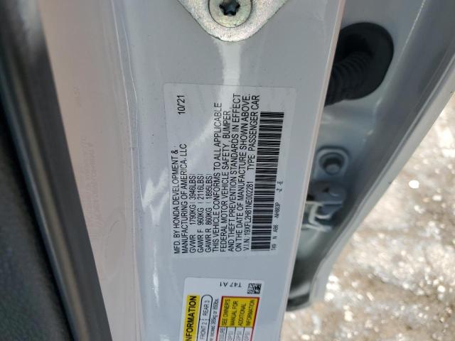 19XFL2H81NE002281 - 2022 HONDA CIVIC SPORT WHITE photo 13