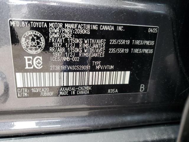 2T3R1RFV4SC529091 - 2025 TOYOTA RAV4 XLE GRAY photo 14