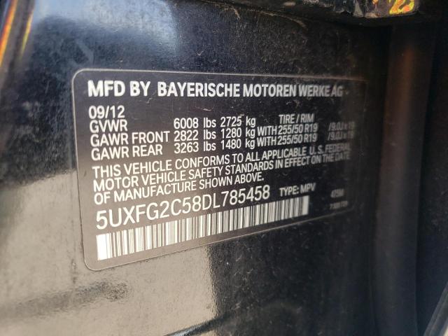 5UXFG2C58DL785458 - 2013 BMW X6 XDRIVE35I BLACK photo 10