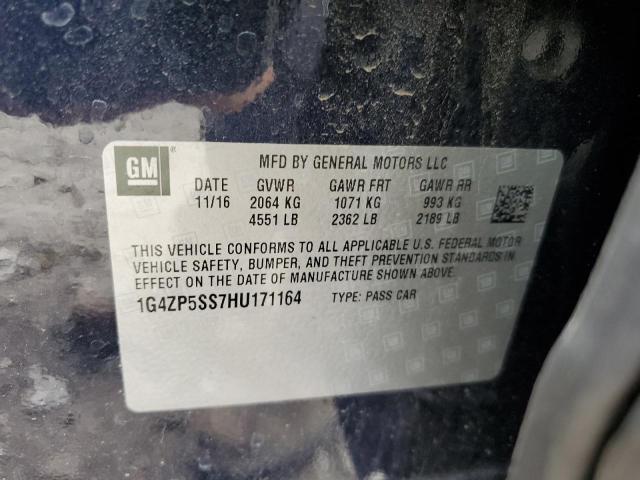 1G4ZP5SS7HU171164 - 2017 BUICK LACROSSE ESSENCE BLUE photo 12