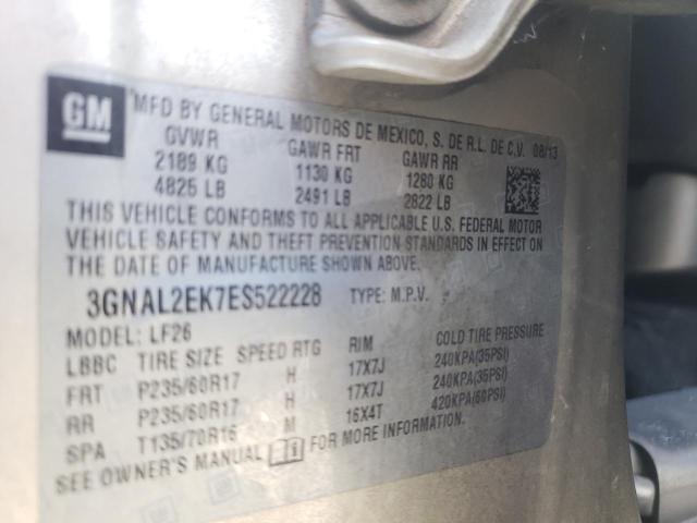 3GNAL2EK7ES522228 - 2014 CHEVROLET CAPTIVA LS ბეჟი ფოტო 13