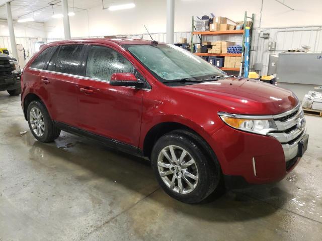 2FMDK4KC4DBA14171 - 2013 FORD EDGE LIMITED RED photo 4