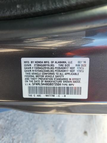 5FNRL5H48GB073504 - 2016 HONDA ODYSSEY EX GRAY photo 14